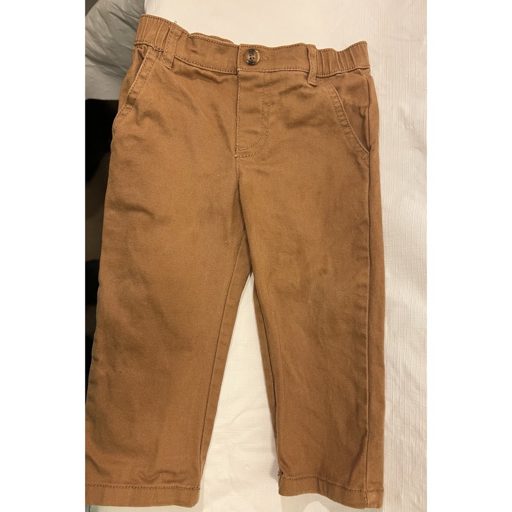 Tommy Bahama Kids Cotton Blend Adjustable Waist Pants Size 18 Months |Rust|